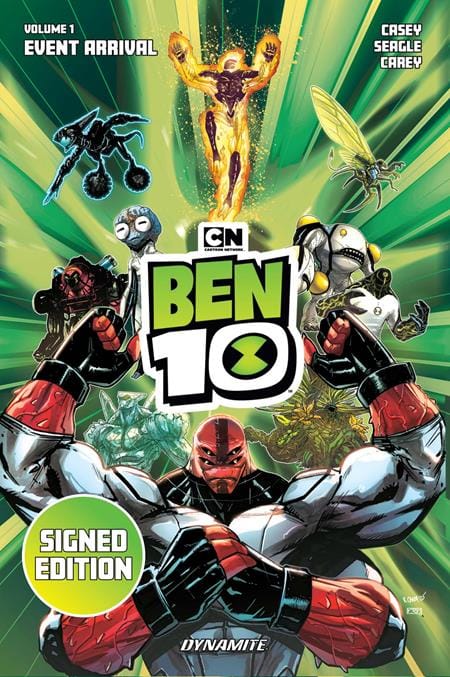 DYNAMITE Entertainment Graphic Novel BEN 10 HC VOL 01 EVENT ARRIVAL SIGNED BY JOE CASEY AND STEVEN T SEAGLE CVR (Release Date: 12/23/2026) 9781524131104 1026DE0617