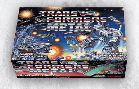 DYNAMITE Entertainment Trading Cards > Other TRANSFORMERS 40TH ANNIVERSARY METAL TRADING CARDS COLLECTORS SET BOX (Release Date: 10/28/2026) 725130367983 0826DE8129