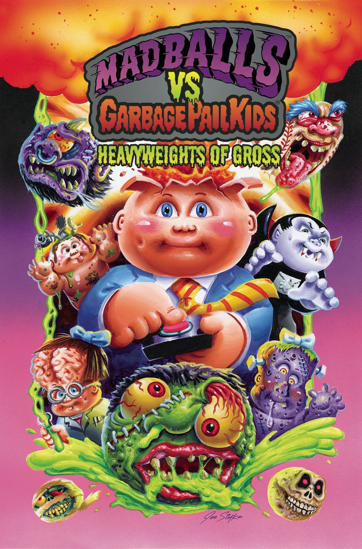 DYNAMITE Graphic Novel Madballs Vs Garbage Pail Kids Gross Sgn ED HC 9781524124205 MAR230581