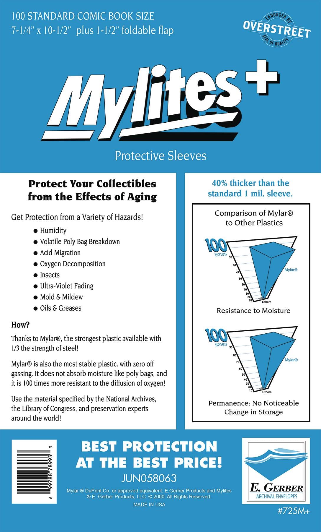E. Gerber Comic Supplies Mylites: Mylites Plus 100ct - Standard Size 699788789933 JUN058063