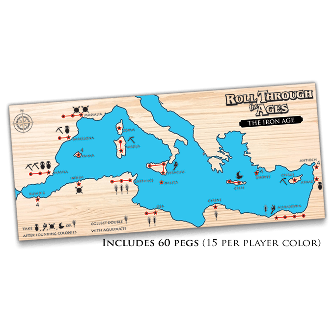 Eagle-Gryphon Games Board Games > Small Box Games > Expansions Roll through the Ages: The Iron Age - Mediterranean Expansion 609456648042 102204