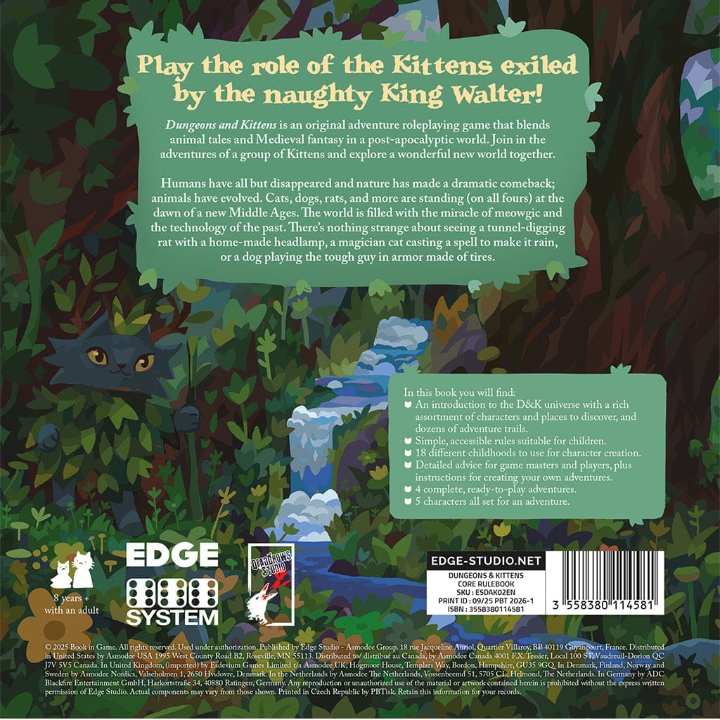Edge Tabletop Games > Role-Playing Games Dungeons & Kittens Core Rulebook 3558380114581 ESDAK02EN