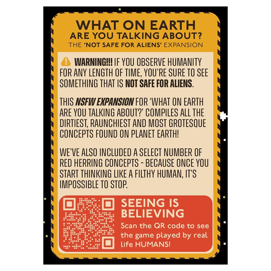 End Transmission Games Board Games What On Earth Are You Talking About? NSFA Expansion 724022289730 ETGWOE03