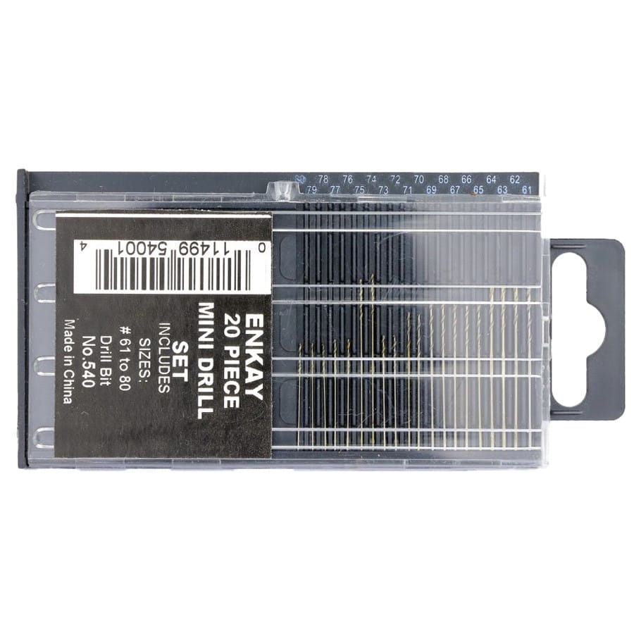 Enkay Products Hobby Supplies > Tools Tool: Mini Drill Bit Set: 20pc 011499540014 ENK540