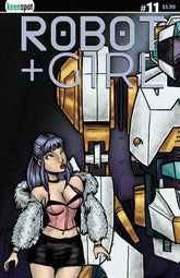 Ex Posse Holdings Comic Books ROBOT + GIRL #11 CVR A MIKE WHITE LEFT SIDE CONNECTING COVER BAGGED WITH TRADING CARD 70712974110301111 1225EX0763