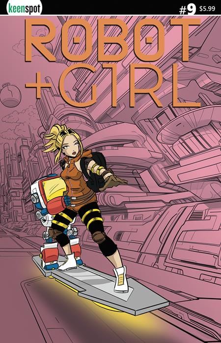 Ex Posse Holdings Comic Books ROBOT + GIRL #9 CVR B MIKE WHITE SURFS UP VAR 70712974110300921 0625EX496