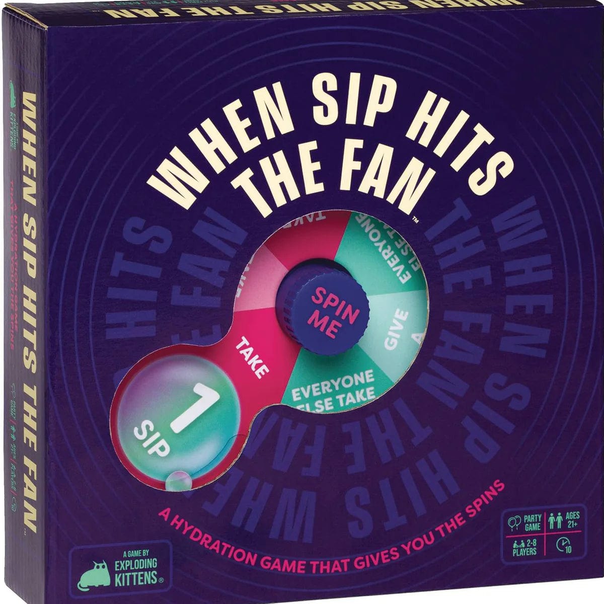 Exploding Kittens Board Games > Party Games When Sip Hits the Fan 810083045788 EKCSIPCORE4