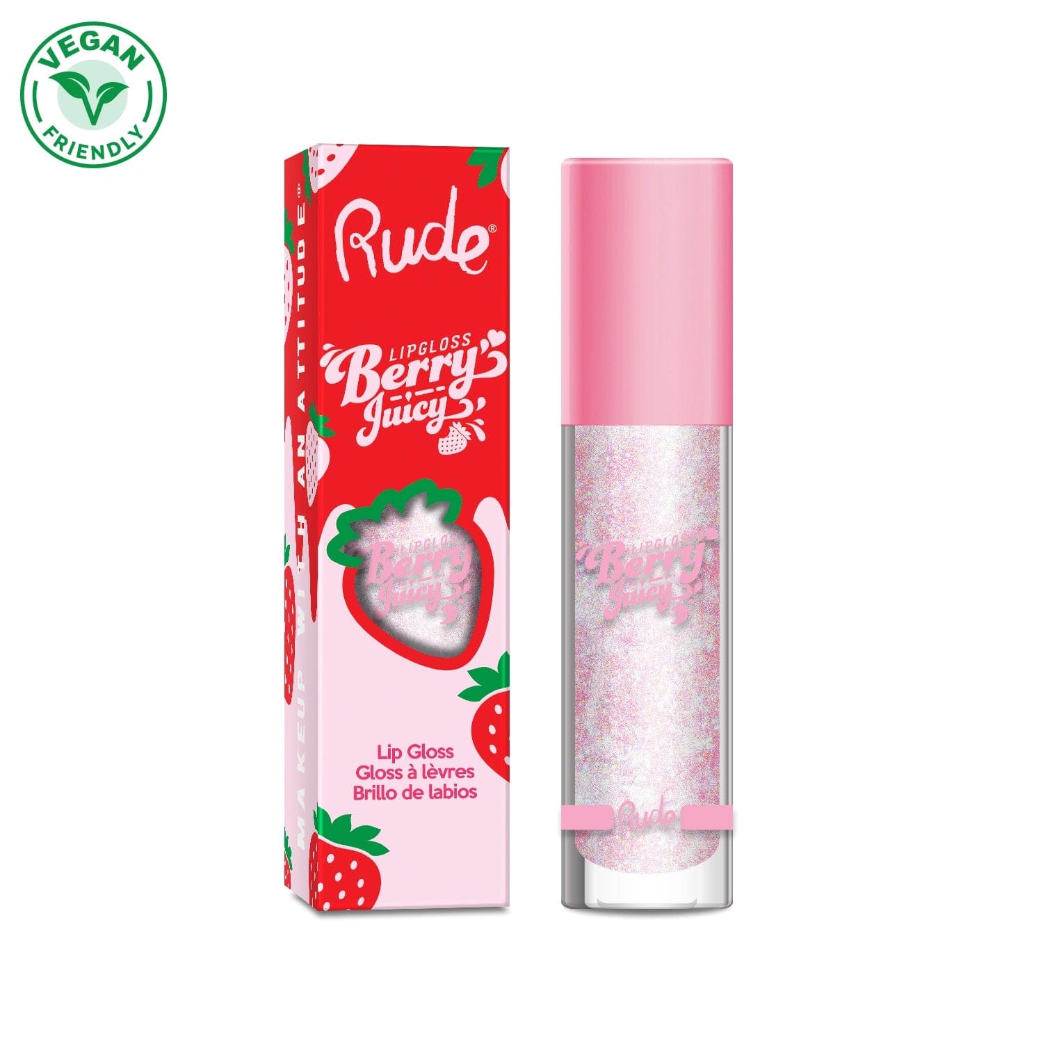 FAIRE Cosmetics > Lip Oil Rude Cosmetics: Berry Juicy Lip Gloss - Crystalize 602989884024 88402