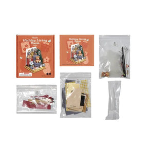 FAIRE Miniatures > Other Miniatures DIY Miniature House Kit: Holiday Living Room 6946785118506 DS028