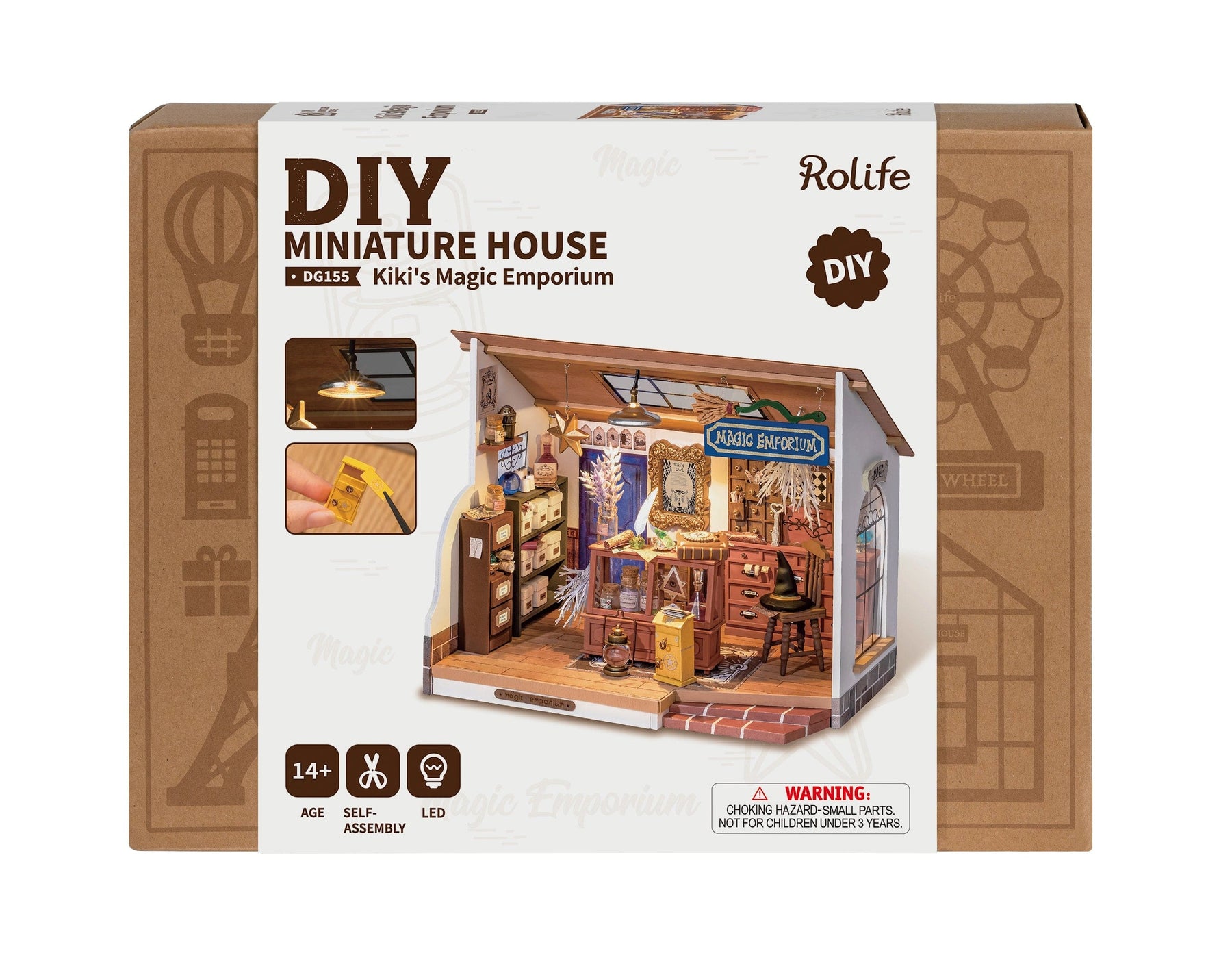 FAIRE Miniatures > Other Miniatures Kiki's Magic Emporium Diy Miniature House Wooden 6946785118223 DG155