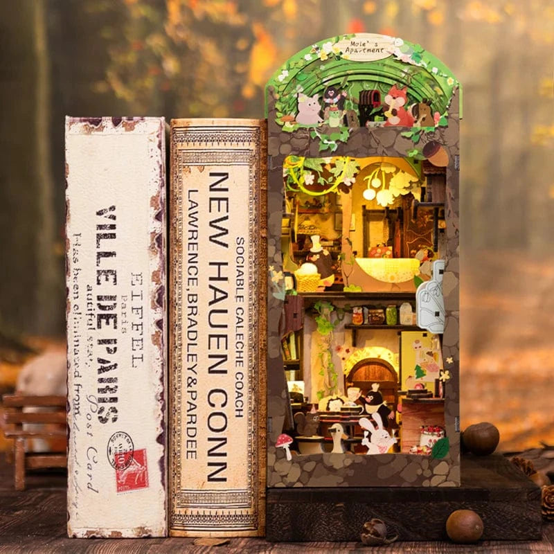 FAIRE Model Kits > Other Model Kits HAND CRAFT: DIY MINIATURE HOUSE BOOK NOOK KITK - MOLES APARTMENT 810101581229