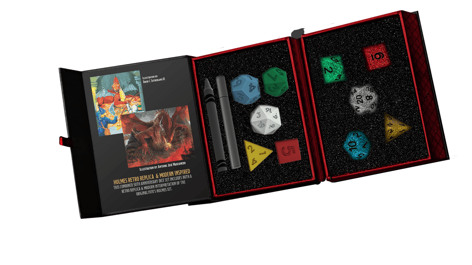 FanRoll by Metallic Dice Games D&D 50th Anniversary Then/Now Set 687700234685 10963