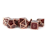 FanRoll by Metallic Dice Games Dice > Metallic Dice Games Dragon Scale: Antique Copper with Red Enamel Set 82647804 XMetalAntCopperRed