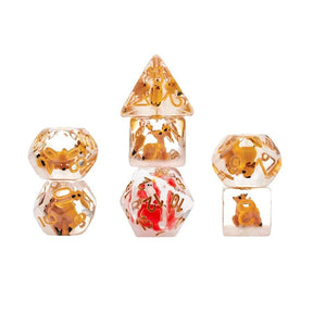 FanRoll by Metallic Dice Games Dice > Metallic Dice Games FANROLL: CHRISTMAS RESIN DICE SET: REINDEER AND SANTA 605468226537 FR1711