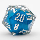 FanRoll by Metallic Dice Games Dice > Metallic Dice Games Stunning Mammoth Liquid Core D20 (Tennis Ball Size) 55mm BlueMammoth BlueMammoth