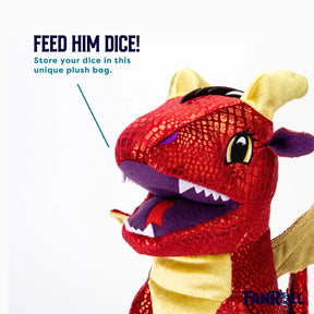 FanRoll by Metallic Dice Games Game Supplies > Dice Storage Dragon Plush Dice Bag: Red 687700234852 9111