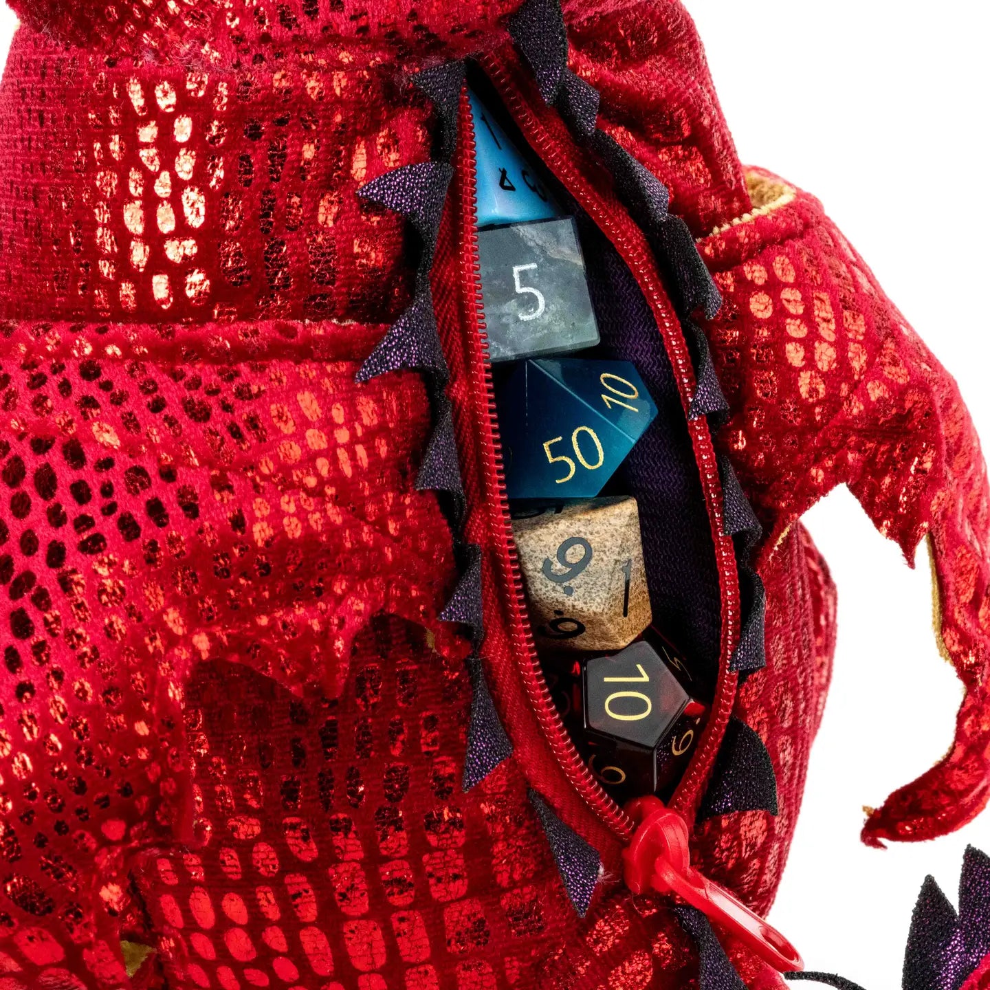 FanRoll by Metallic Dice Games Game Supplies > Dice Storage Dragon Plush Dice Bag: Red 687700234852 9111