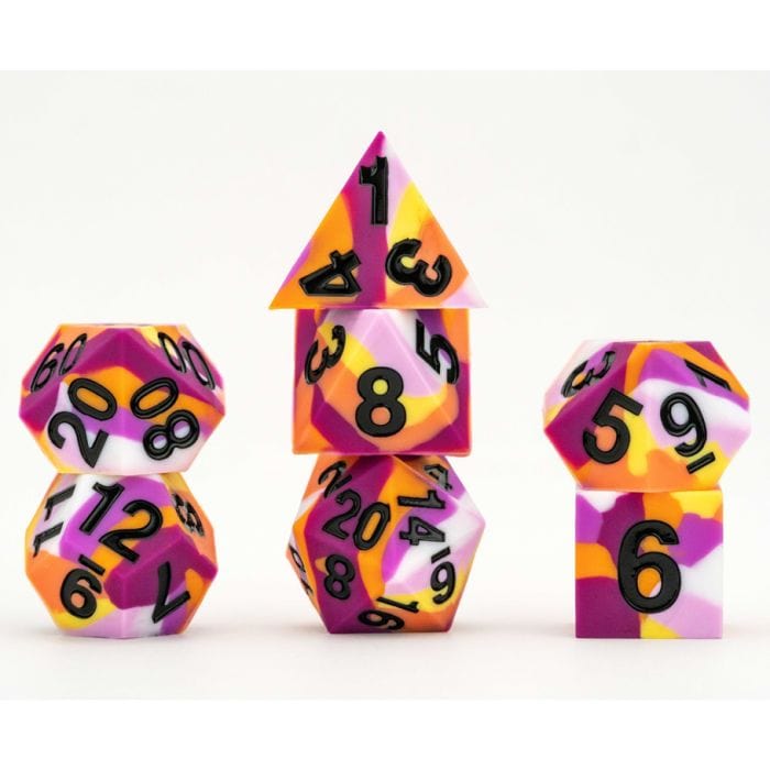 Fanroll Dice > Other Dice FanRoll: Sharp Edge Silicone 7ct Dice Set - Pride, Lesbian 687700234401 LIC7505