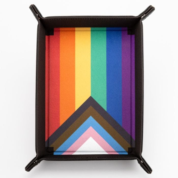 FanRoll: Folding Dice Tray - Rainbow Pride Flag