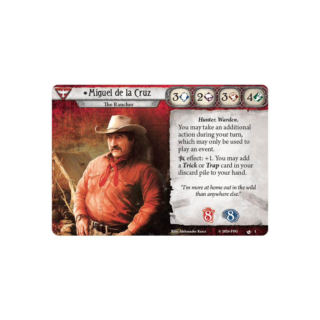 Fantasy Flight Games Board Games > Expansions Arkham Horror: The Card Game - Miguel de la Cruz Investigator Deck 841333133184 AHC105EN