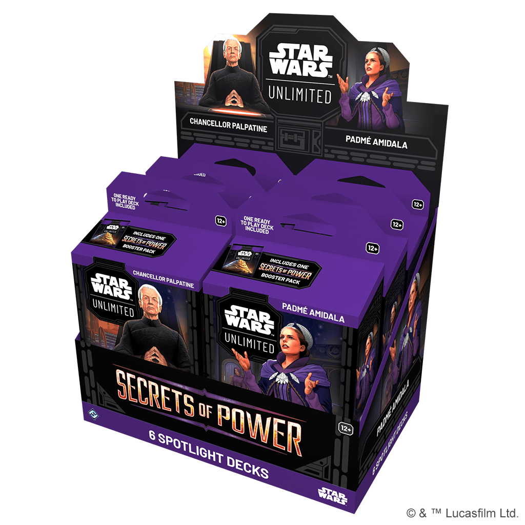 Fantasy Flight Games Trading Card Games > Star Wars Unlimited Star Wars: Unlimited - Secrets of Power: Spotlight Deck Display