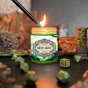 Fantasy Scents Decor > Candles DianaOfTheRose Druid Grove Scented Candle with Surprise D20 Dice