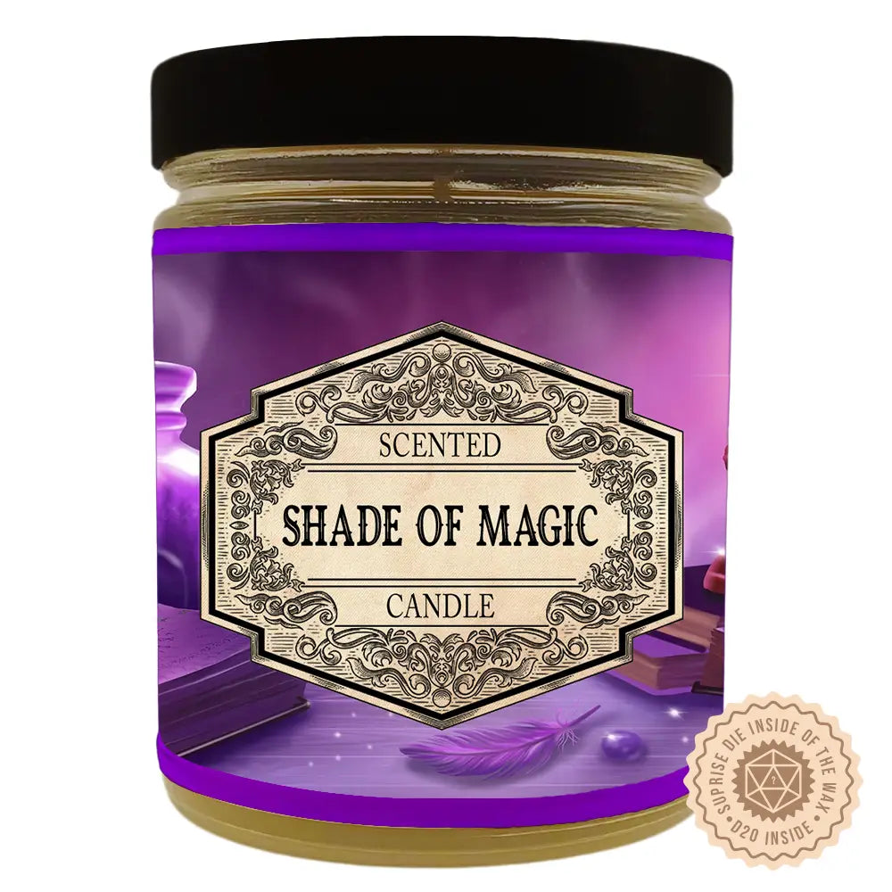 Fantasy Scents Decor > Candles DianaOfTheRose Shade of Magic Scented Candle with Surprise D20 Dice