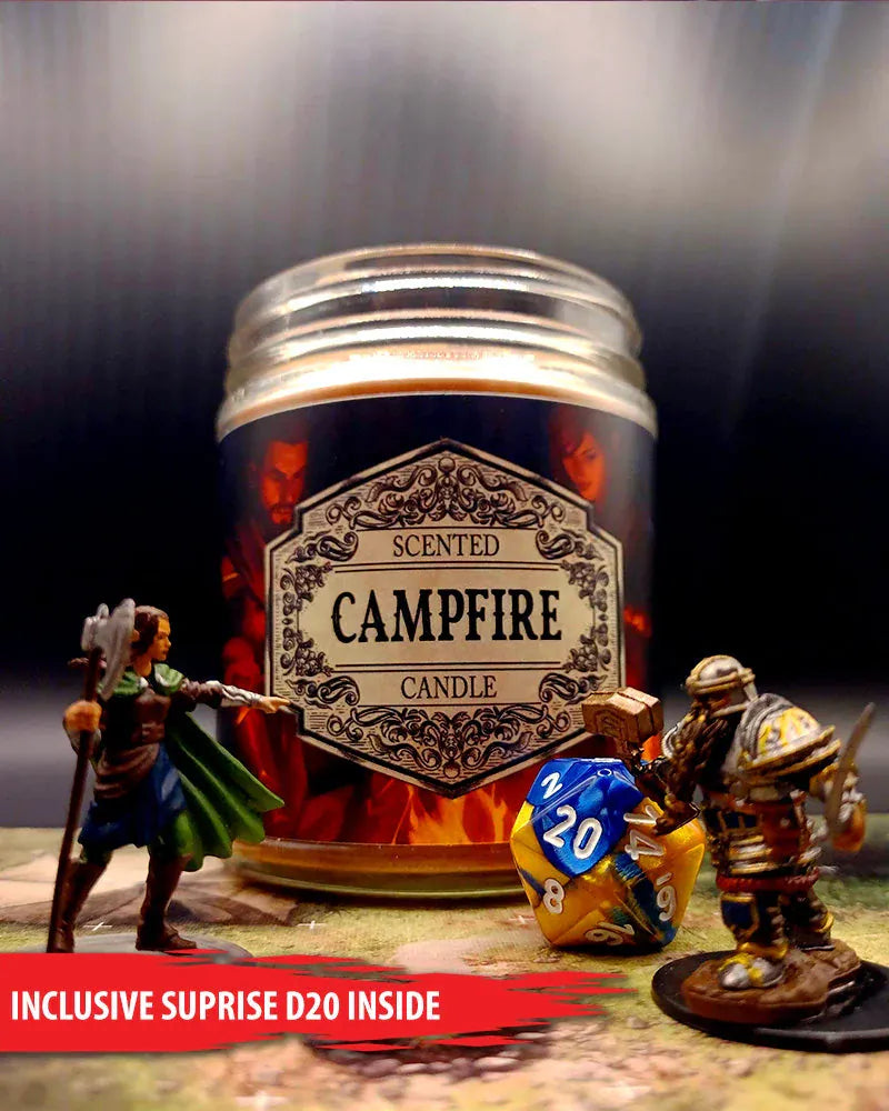 Fantasy Scents Decor > Candles Scented Candle Campfire with Surprise D20 Dice F2-3XKJ-ECQ6