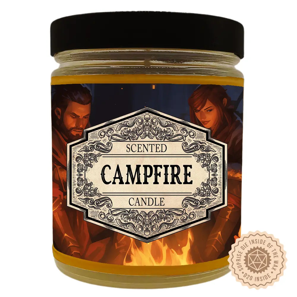 Fantasy Scents Decor > Candles Scented Candle Campfire with Surprise D20 Dice F2-3XKJ-ECQ6