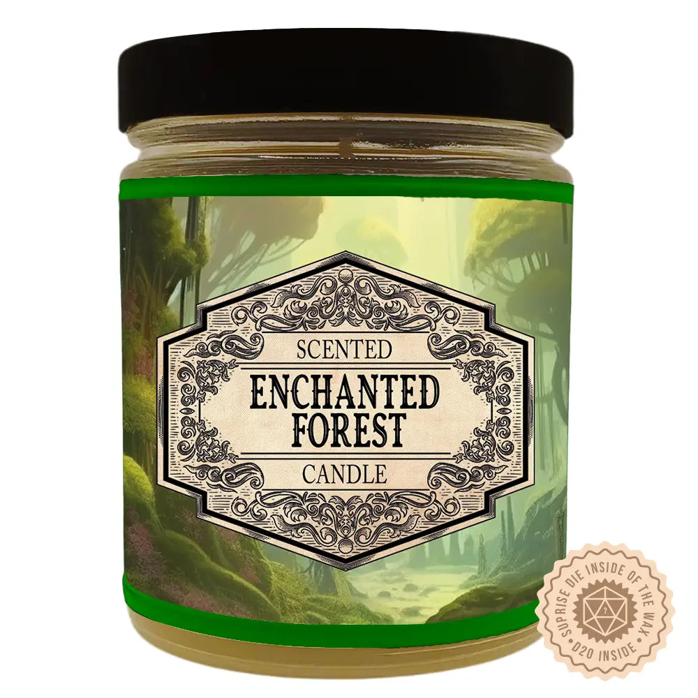 Fantasy Scents Decor > Candles Scented Candle Enchanted Forest with Surprise D20 Dice SKU4