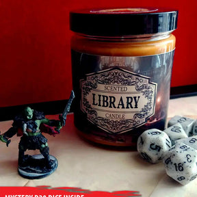 Fantasy Scents Decor > Candles Scented Candle Library with Surprise D20 Dice II-OGHN-LE0M