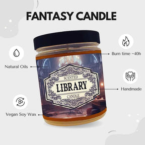 Fantasy Scents Decor > Candles Scented Candle Library with Surprise D20 Dice II-OGHN-LE0M