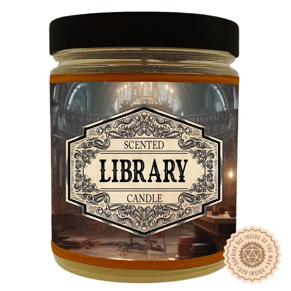 Fantasy Scents Decor > Candles Scented Candle Library with Surprise D20 Dice II-OGHN-LE0M