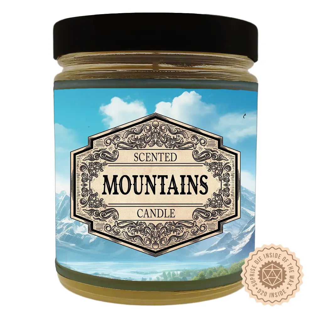 Fantasy Scents Decor > Candles Scented Candle Mountains with Surprise D20 Dice SKU5