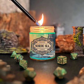Fantasy Scents Decor > Candles Scented Candle Nordic Sea with Surprise D20 Die SKU8
