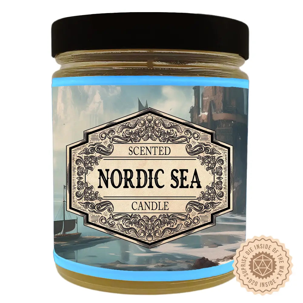Fantasy Scents Decor > Candles Scented Candle Nordic Sea with Surprise D20 Die SKU8