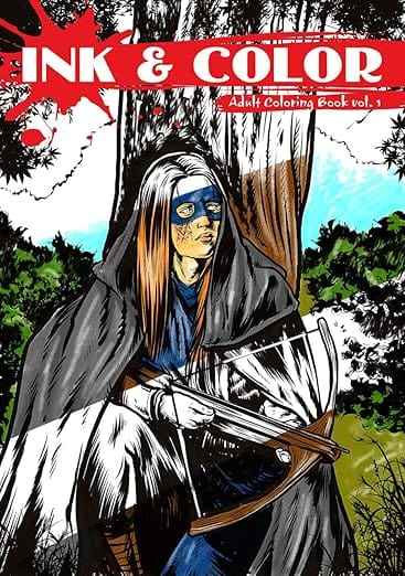 Fat Goblin Games Books > Coloring Books Rick Hershey - Ink & Color: Adult Coloring Book Vol. 1 9781946422248 9781946422248