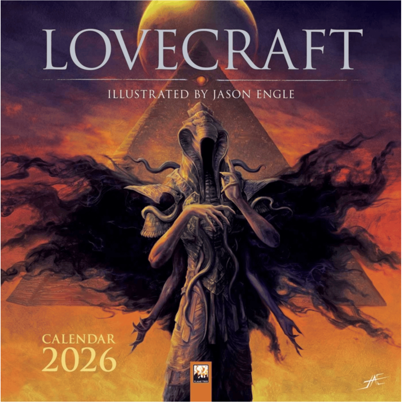 Flame Tree Calendars Stationery > Calendars Wall Calendar 2026 - Lovecraft: Illustrated by Jason Engle 9781835622506 ING-9781835622506