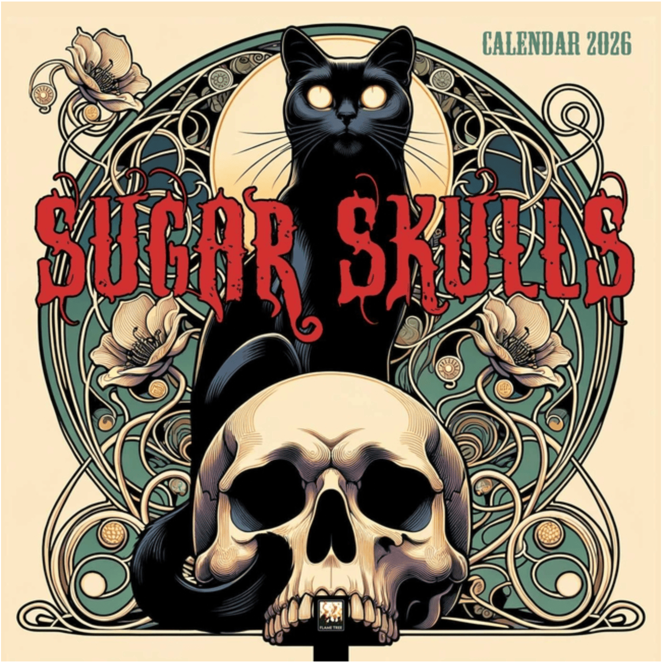 Flame Tree Calendars Stationery > Calendars Wall Calendar 2026 - Sugar Skulls 9781835623237 ING-9781835623237