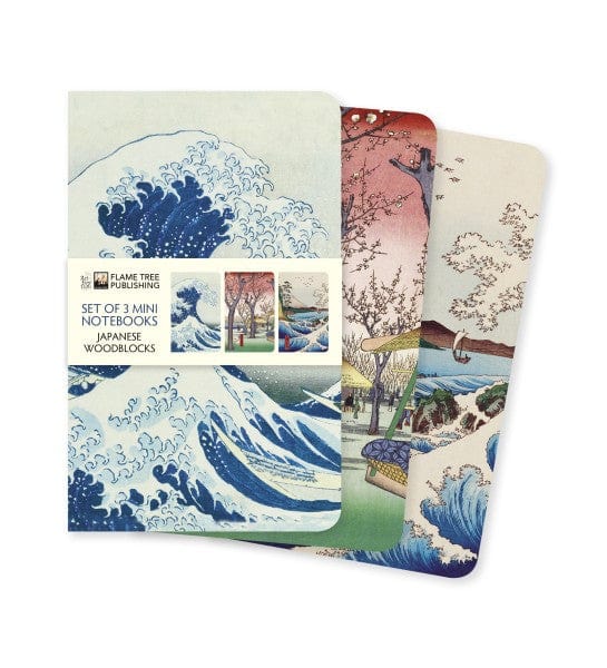 Flame Tree Studio Journals Japanese Woodblocks Set of 3 Mini Notebooks 9781787559103 1910047