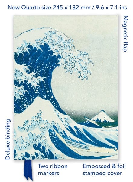 Flame Tree Studio Journals Katsushika Hokusai: The Great Wave (Foiled Quarto Journal) 9781804177556 2309056