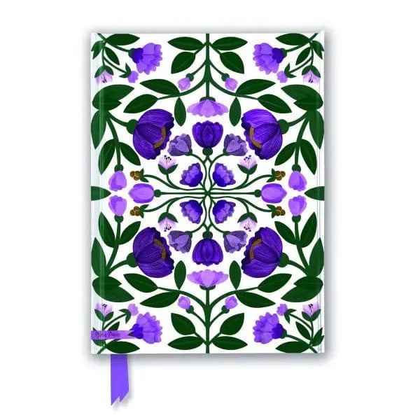 Flame Tree Studio Stationery > Journal Nina Pace: Purple Flowers Journal (Foiled Journal) (Flame Tree Notebooks) 9781835621820 2409081