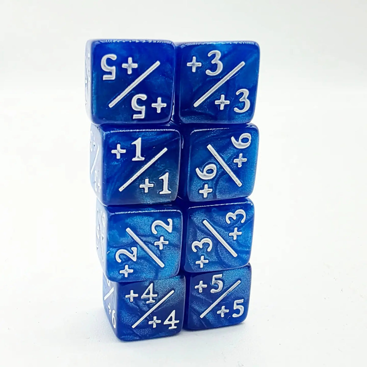 Foam Brain Games Dice +1/+1 Pearl Blue Counters For Magic - Set of 8 840292515949 FBG5151
