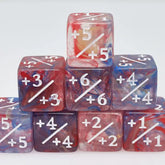 Foam Brain Games Dice +1/+1 Primary Colored Marble Counters For Magic - Set of 8 840292516427 FBG5158