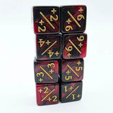 Foam Brain Games Dice +1/+1 Red & Black Counters For Magic - Set of 8 617629726084 FBG5057
