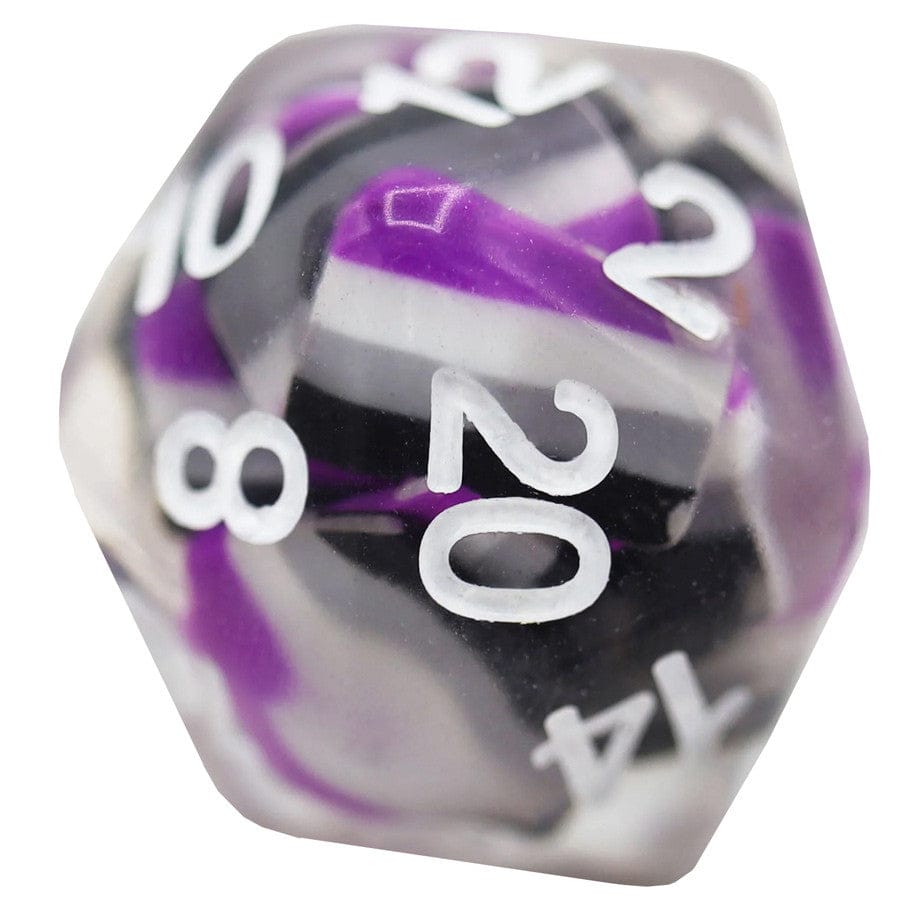 Foam Brain Games Dice 7-Set Asexual Flag 617629720136 FBG2290