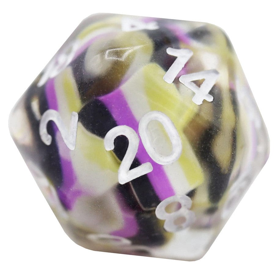Foam Brain Games Dice 7-Set Nonbinary Flag 617629720105 FBG2287