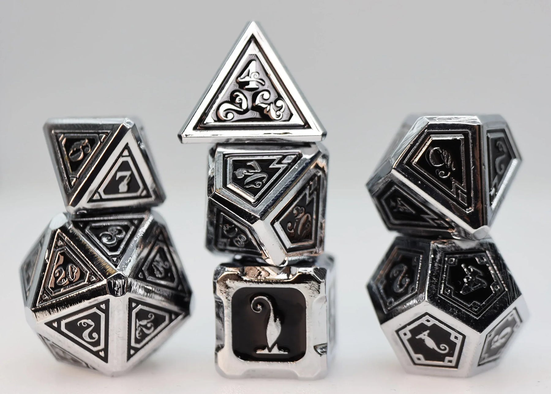 Foam Brain Games Dice Alchemist Metals: Necrotic - Metal RPG Dice Set 840292514881 FBG4509
