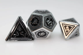 Foam Brain Games Dice Alchemist Metals: Necrotic - Metal RPG Dice Set 840292514881 FBG4509