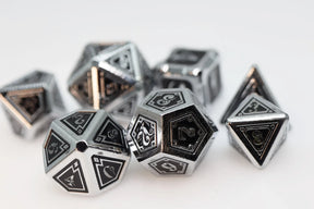 Foam Brain Games Dice Alchemist Metals: Necrotic - Metal RPG Dice Set 840292514881 FBG4509